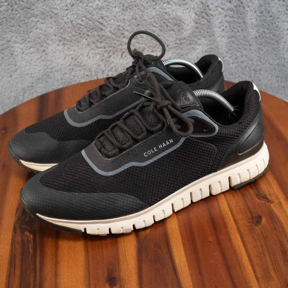 COLE HAAN Mens 10.5 Black GRANDSPORT Flex Sneakers C30699 Athletic Casual Shoes